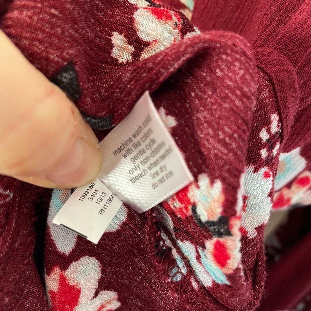 Lane Bryant Floral Babydoll Tunic Blouse 18/20 - Picture 6 of 6